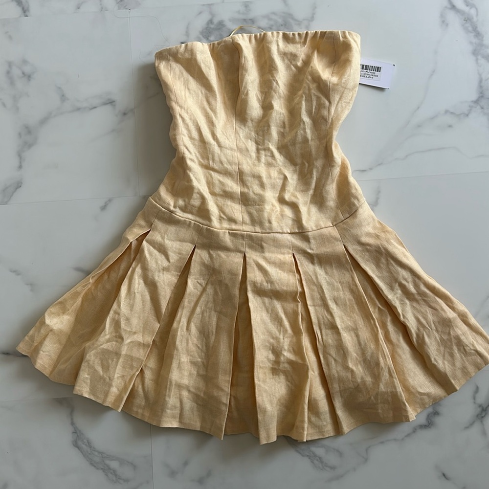 Reformation Isabeli Linen Dress Parmesan Size 0